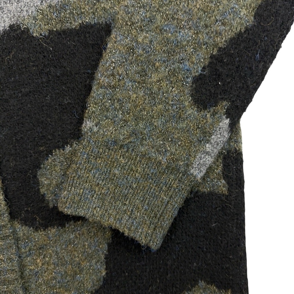MOTH ANTHROPOLOGIE Green Camo Long Sleeve Open Front Cardigan M - Picture 7 of 13